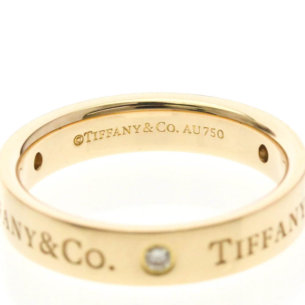 TIFFANY 18k Gold Diamond Ring - Picture 7 of 9